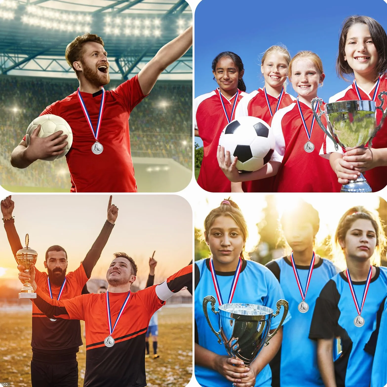 Medaglie d'oro 12pz per Bambini Studenti Giocatore Atleta in Metallo con Nastro Collo Vincitore Concorso Sport Festa