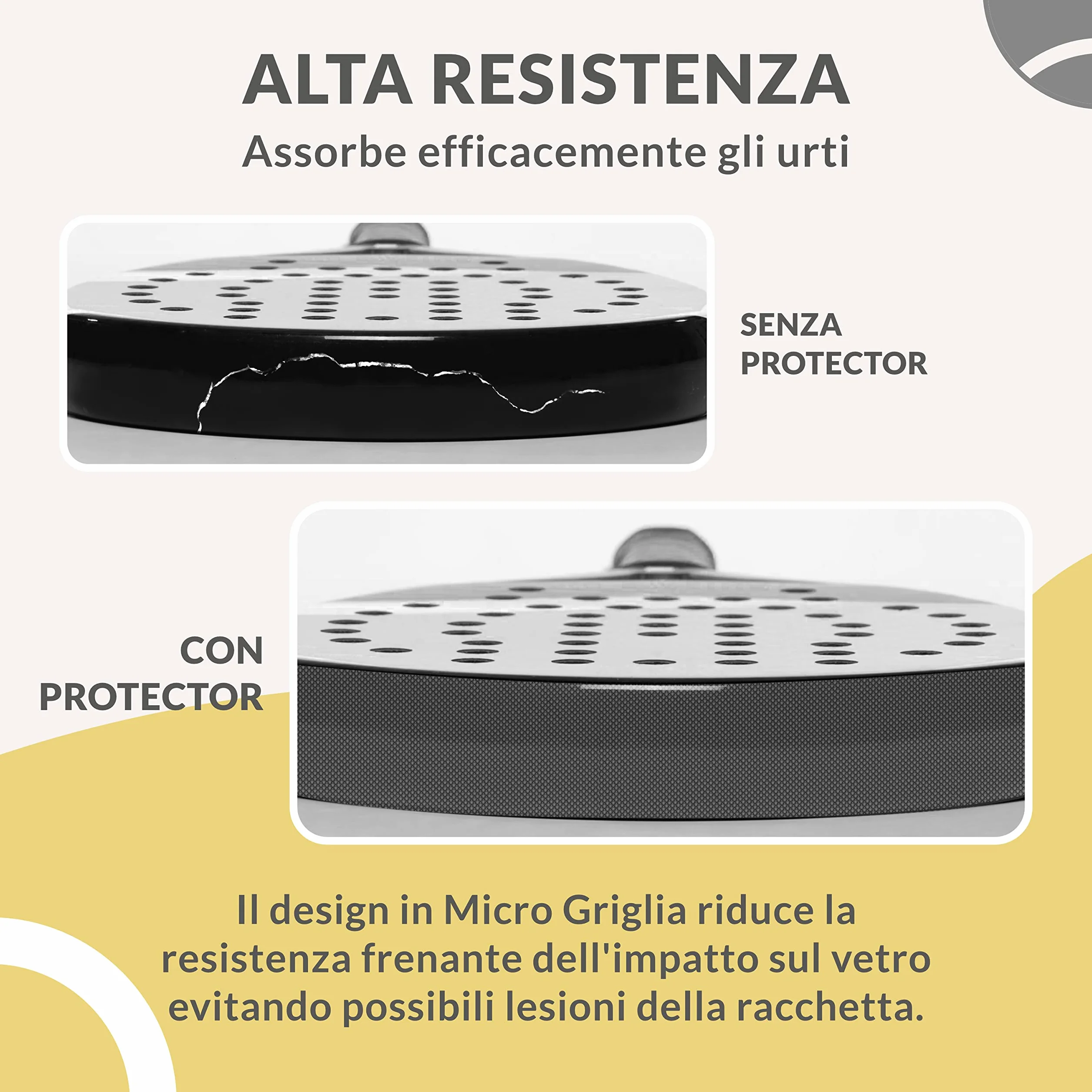 Palbea Protezione Racchetta Padel Trasparente 35x370mm Paracolpi Ruvido Leggero Resistente