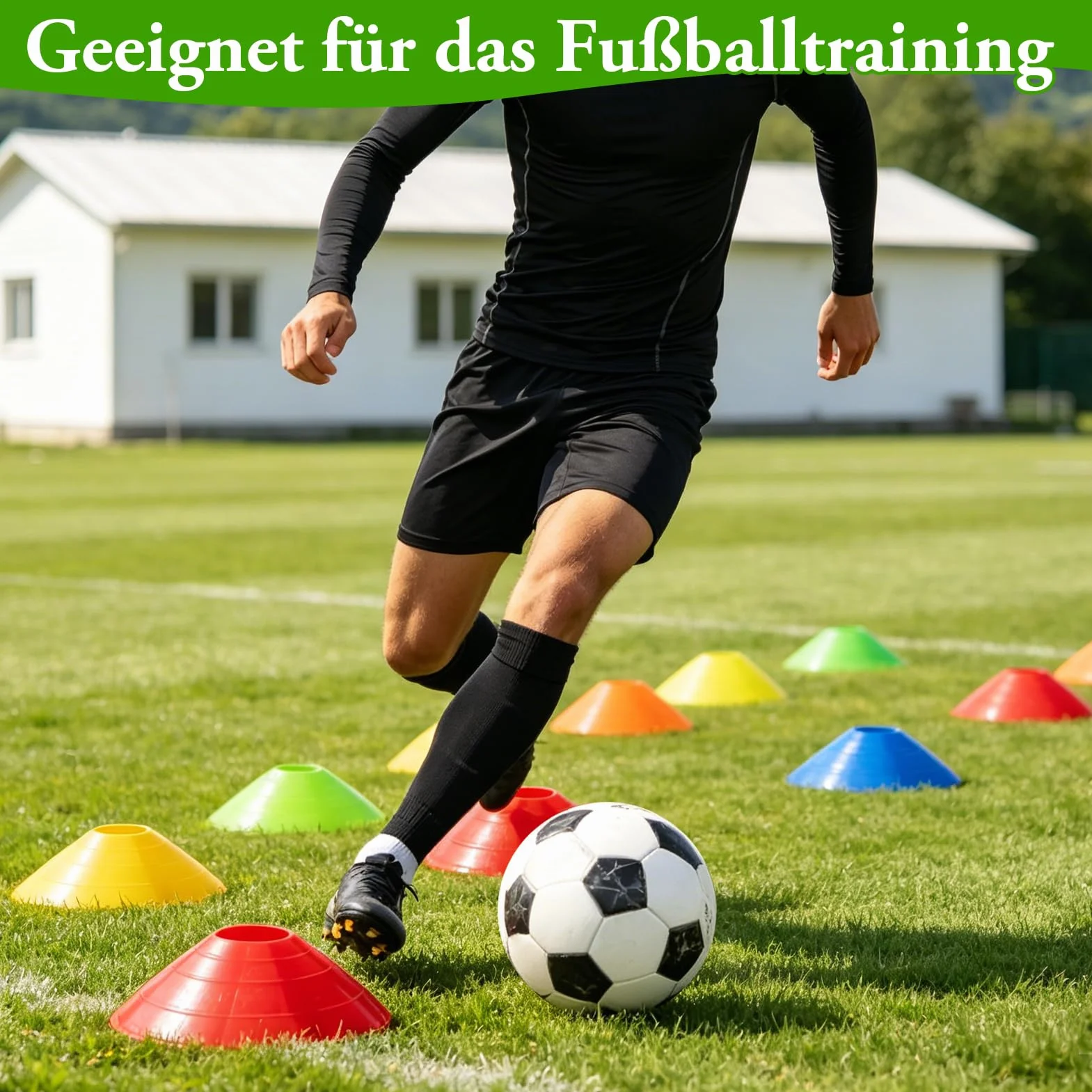 Coni Allenamento Calcio 25 Pezzi 5 Colori con Borsa