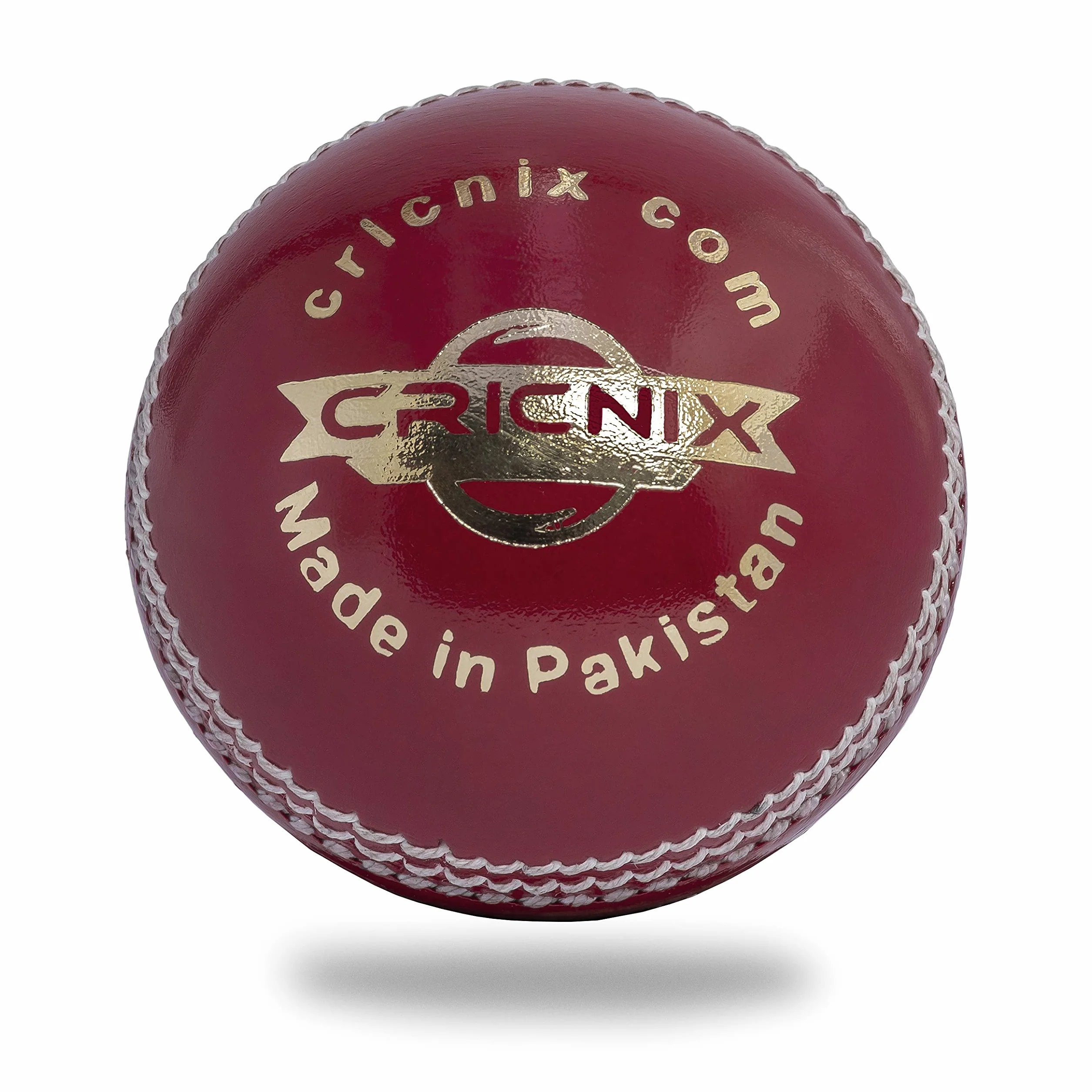 Cricket Ball Gold Red Leather 142g Practice Training