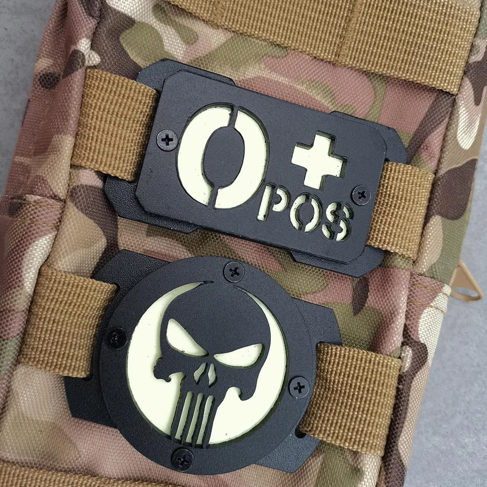 Militari Patch Striscia Luminosa Di Identificazione Del Gruppo Sanguigno, Badge Riflettente, Fibbia Zaino, Patch Di Espansione Personalizzata, Adatta Per Sistema Molle