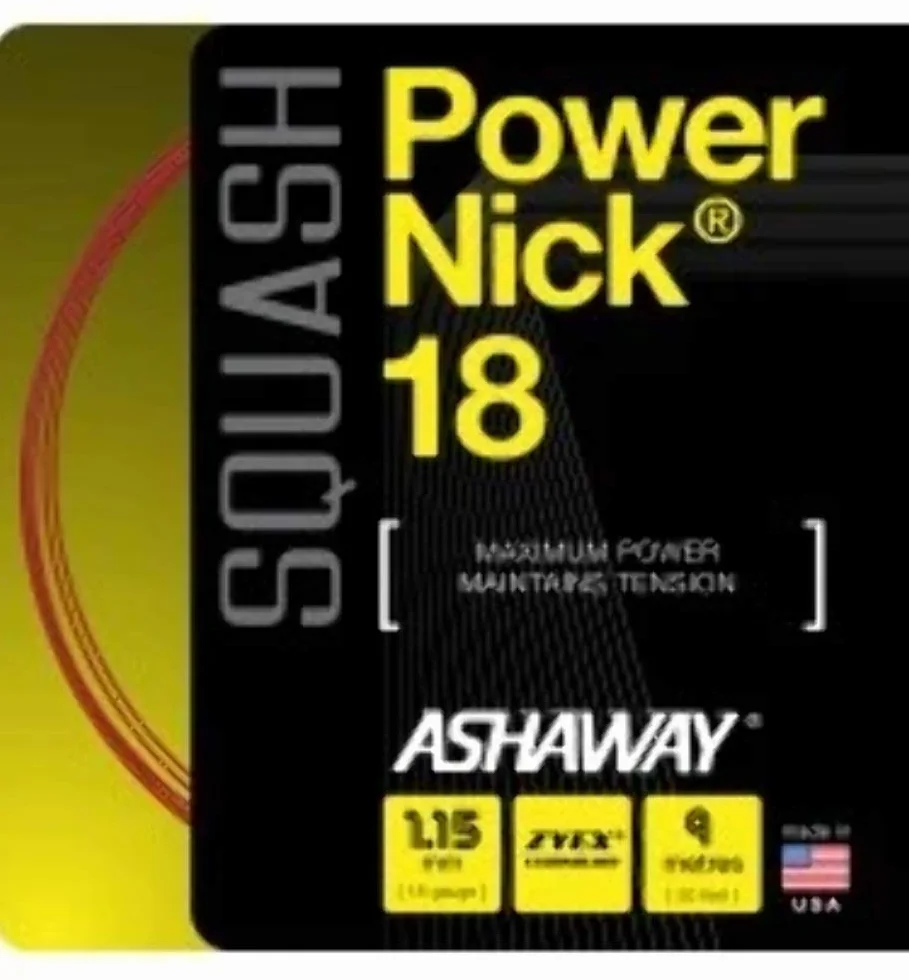 Ashaway PowerNick 18 Squash Set 1.15mm Red