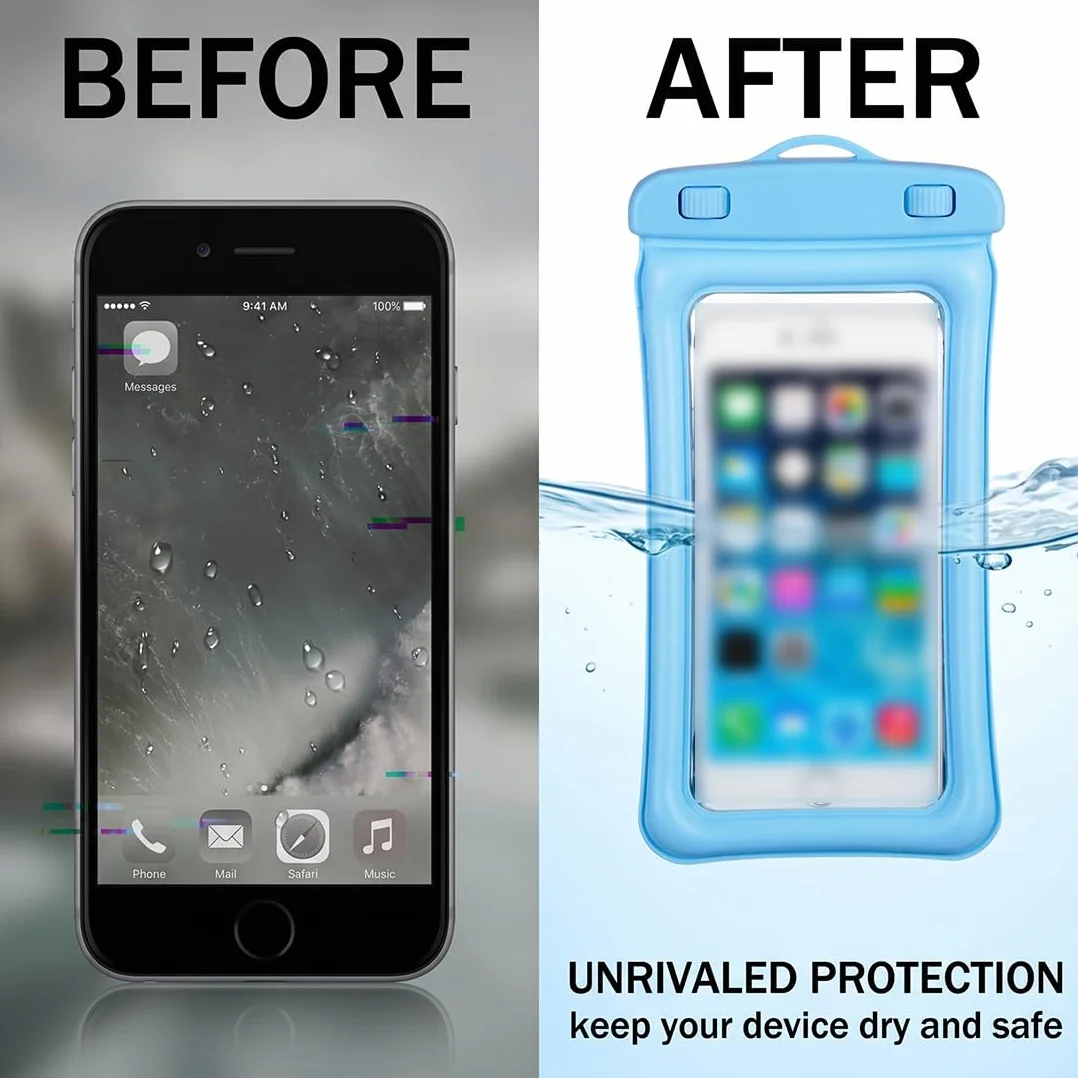 Custodia impermeabile IPX8 2 pezzi borsa per smartphone