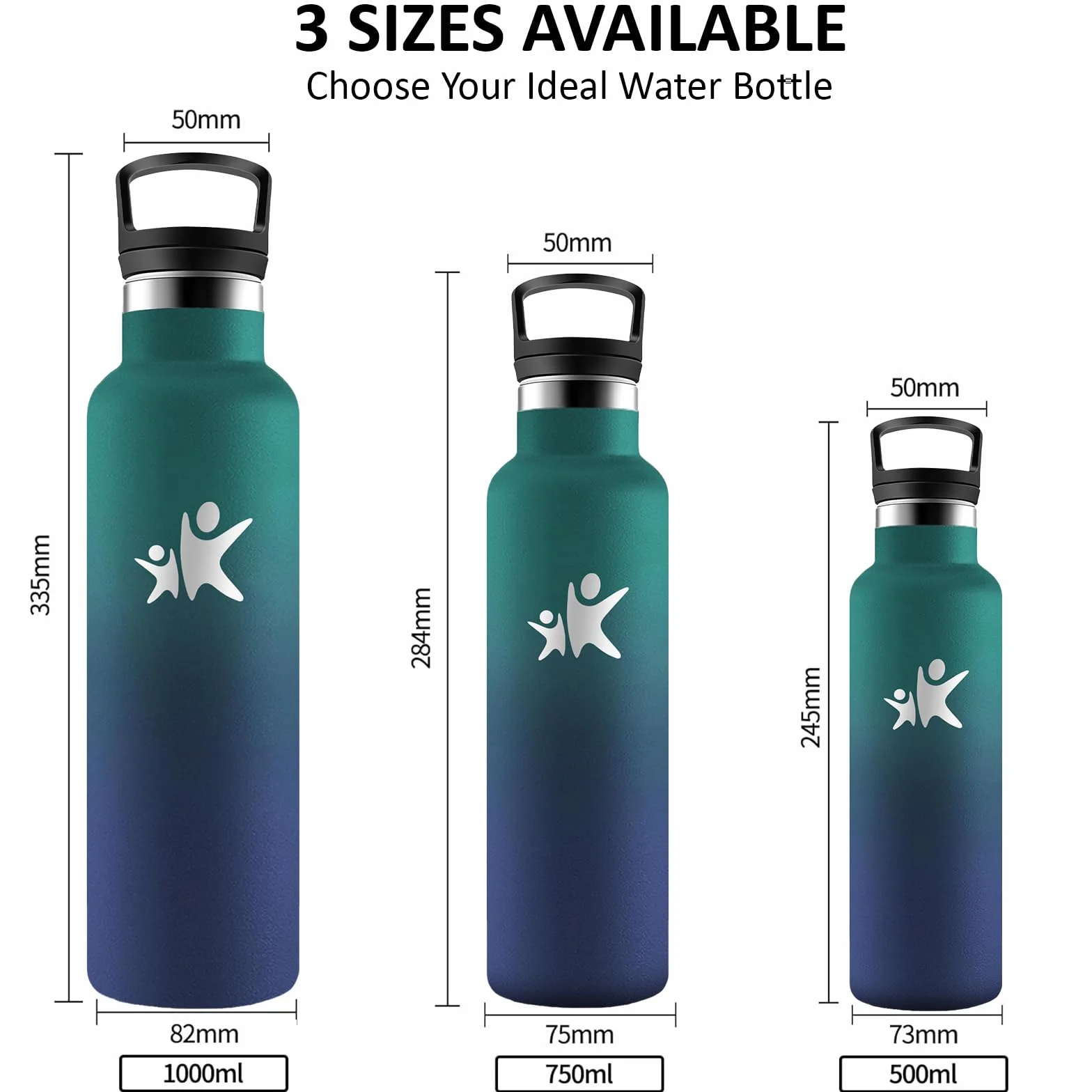 Borraccia Termica Acciaio Inox 1 Litro Senza BPA 18/8