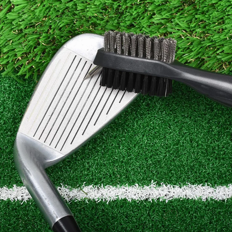 Golf Groove Cleaner U V Attrezzi da Pulizia per Mazze 3 Pezzi con Moschettone Retrattile