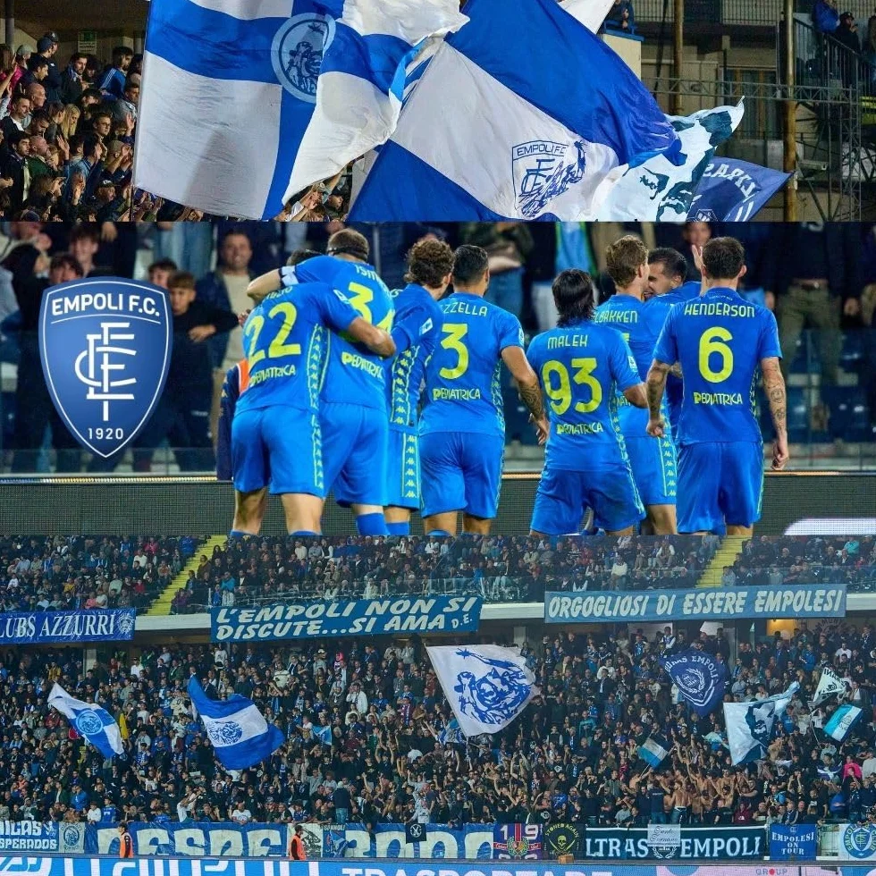 Cuscino Pieghevole per Seduta Stadio Empoli FC Blu