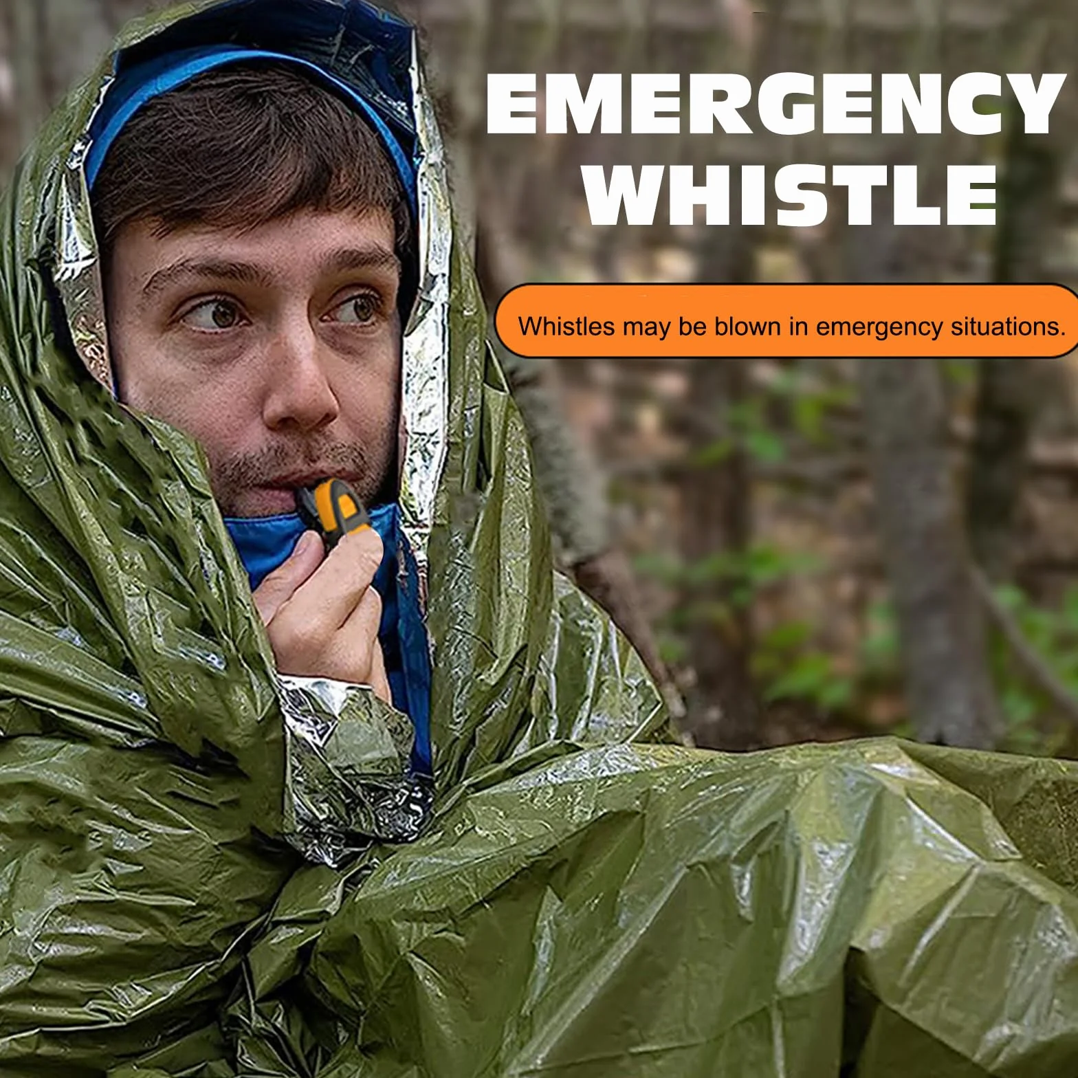 Bivy Bag Impermeabile 2 Pezzi, Coperta di Sopravvivenza Riutilizzabile per Campeggio