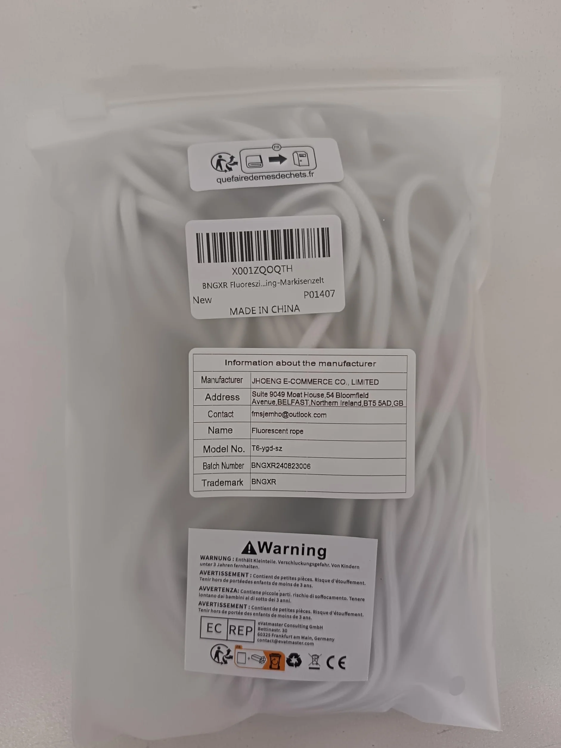 Paracord 550 Fluorescente 4mm 250kg Corda Multiuso Sopravvivenza per Campeggio