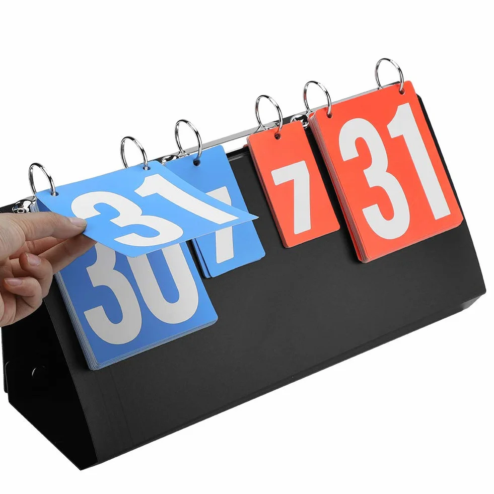 DEWIN Segnapunti, 6 Cifre Tabellone Segnapunti Tabellone Segnapunti Sportivo Segnapunti Portatile a 6 Cifre Tabellone Segnapunti Flip per Basket, Calcio, Badminton,Tennis