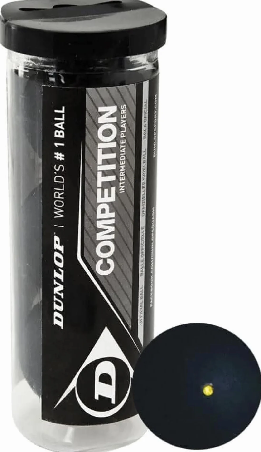Dunlop Competition Palla da Squash Gialla
