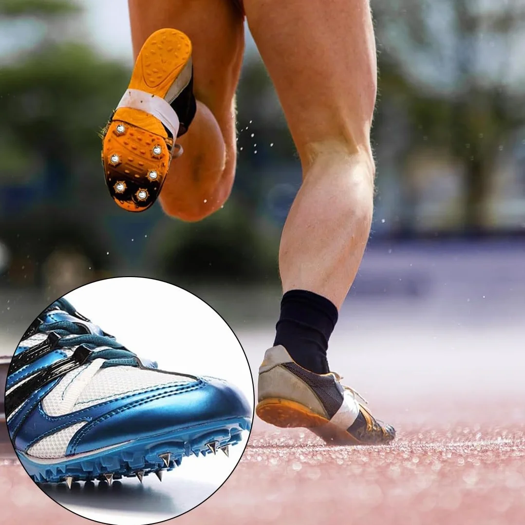 Tacchetti da Golf Punte in Acciaio Argentato per Scarpe Sportive, Chiave da Allenamento, Adatte per Sprint