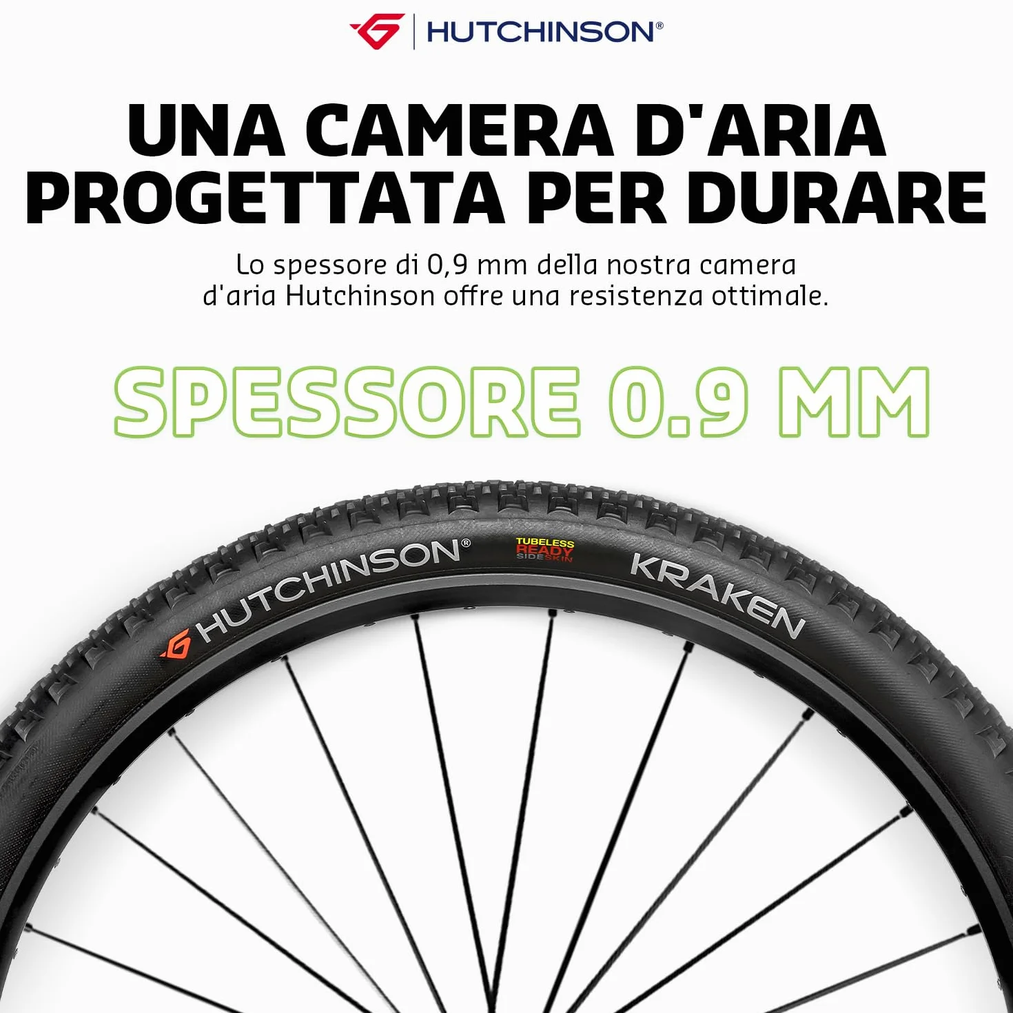HUTCHINSON Camera d'aria Bicicletta da strada Valvola Presta Schräder Spessore 0,9 mm