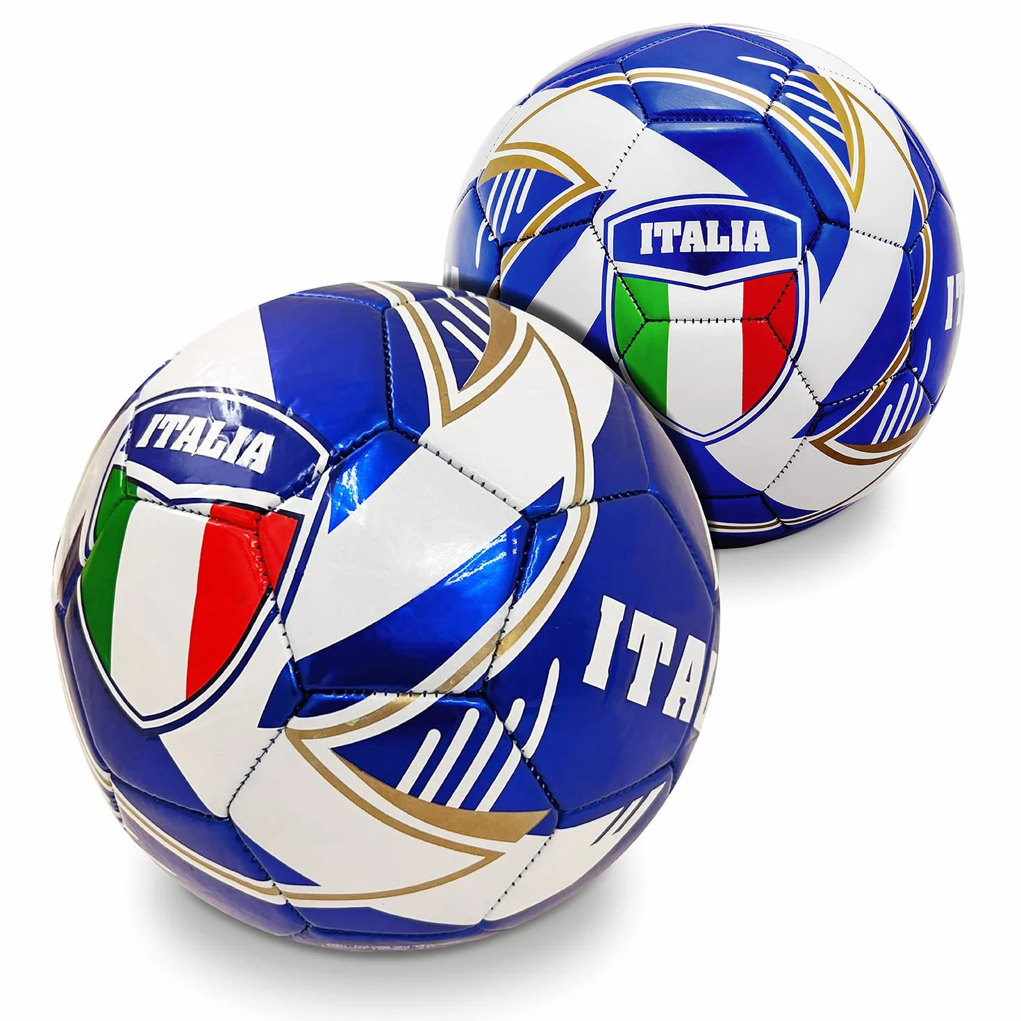 Pallone da Calcio cucito TEAM ITALIA size 5 400 g bianco/azzurro