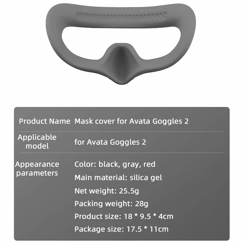 Silicone Copertura Protettiva per DJI Avatar Goggles 2 (Czarny)