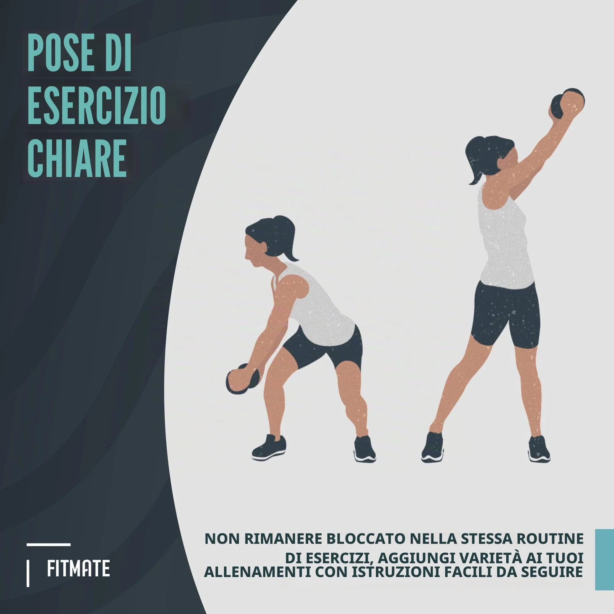 FitMate Poster per esercizi con manubri e pesi gratuiti 42 x 63 cm decorazione palestra casa