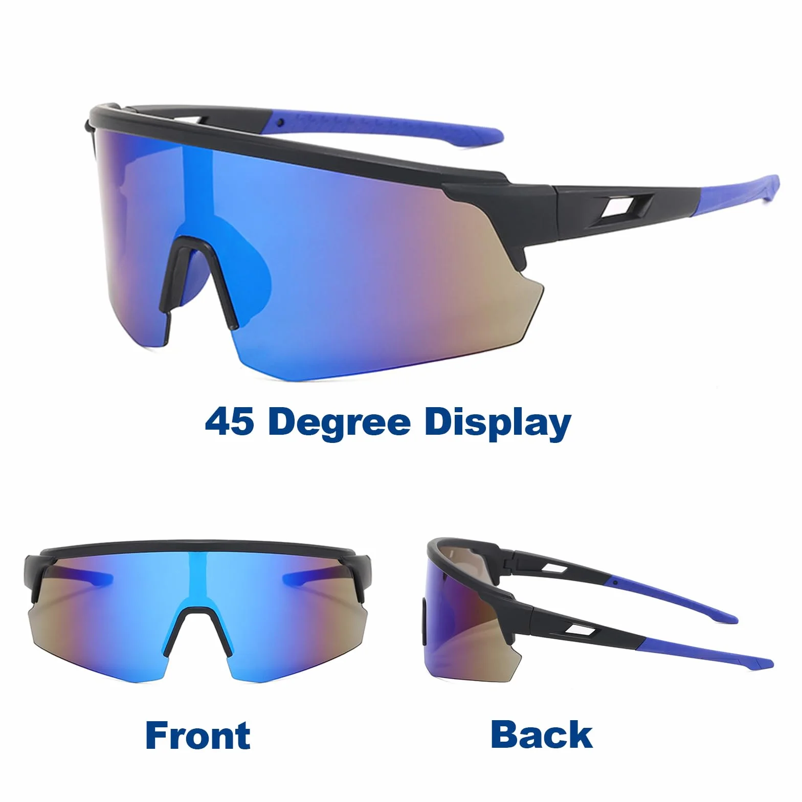 Occhiali da Sole Sportivi UV400 per Ciclismo Uomo Donna 2 PCS