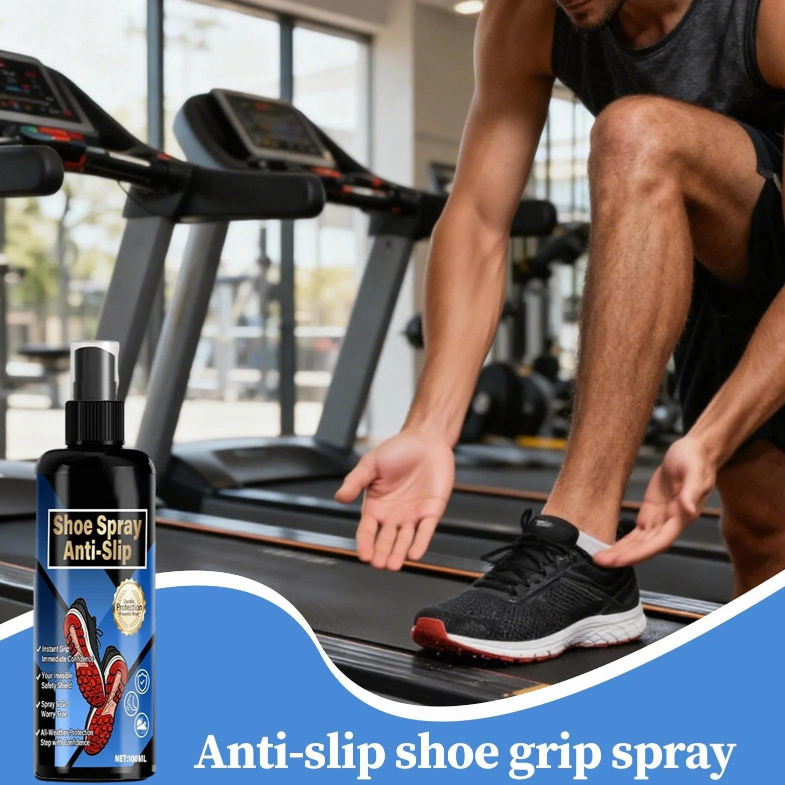Spray Grip Scarpe 100ml Miglioratore - Spray Colla per Stivali Sneakers Sport