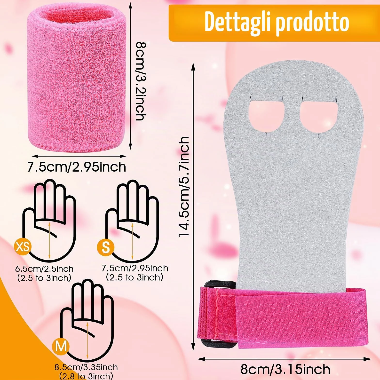Abeillo Set di 2 Impugnature da Ginnastica per Bambini, Protezione Palmi e Supporto Polso