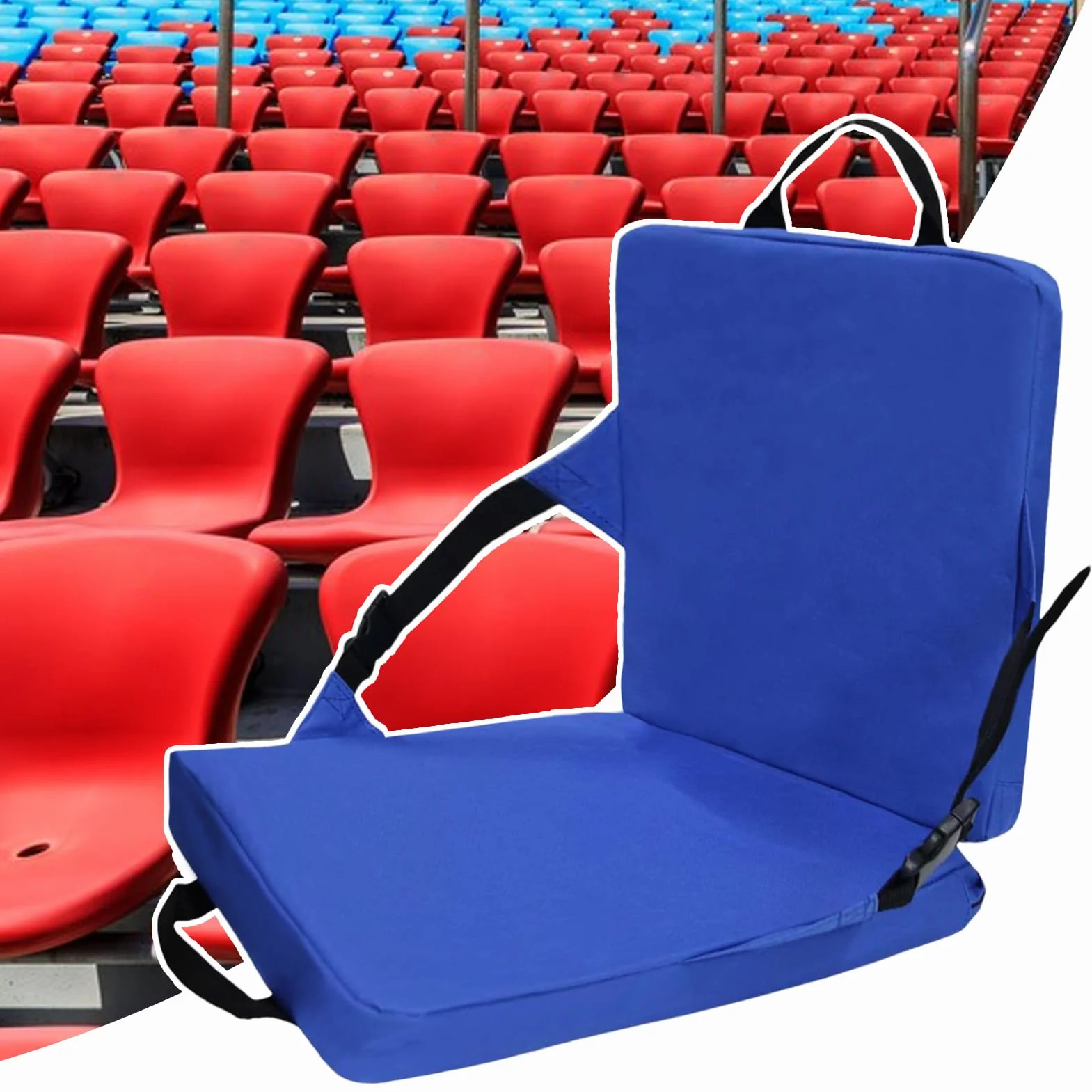 Generico Sedia da Stadio, Sedie Gradinate con Schiena per Calcio Baseball Concerto Campeggio Picnic