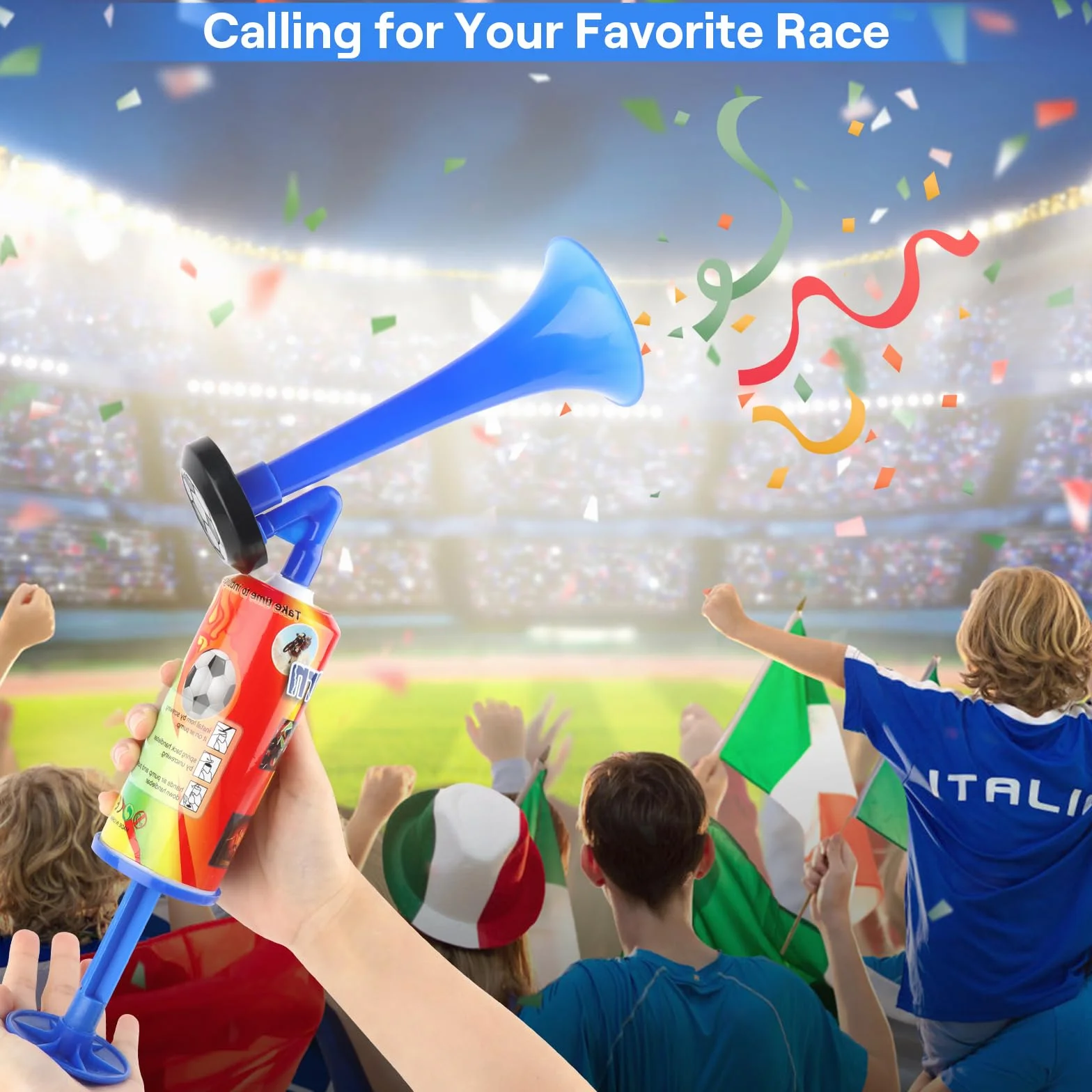 Tromba Stadio ad Aria Manuale, Air Horn per Partite di Calcio, Eventi Sportivi, Nautica