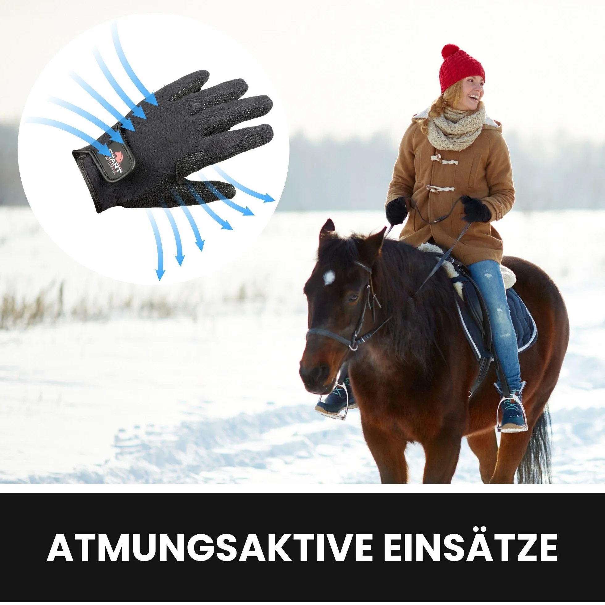 Guanti da equitazione estivi touch screen traspiranti unisex adulti bambini