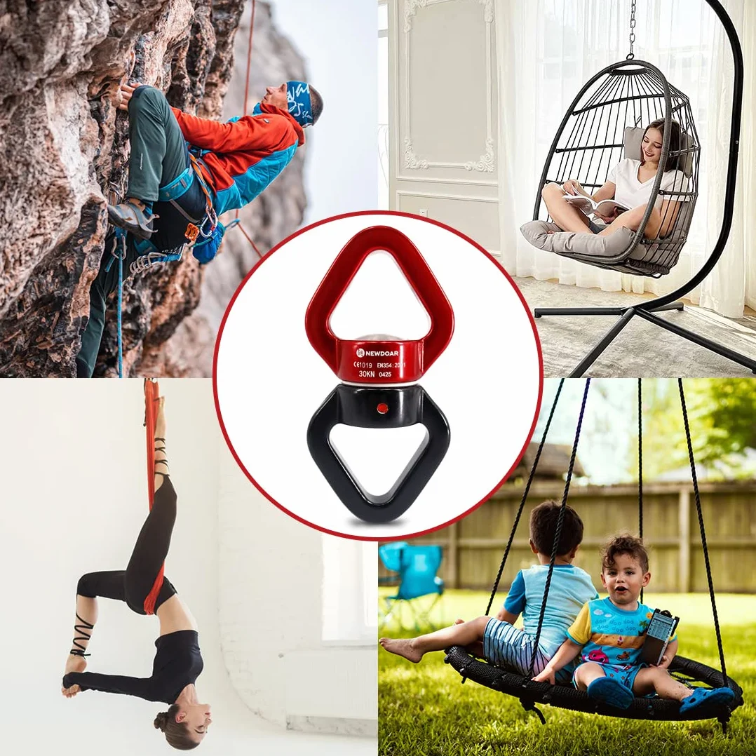 NewDoar Swing Swivel, Dispositivo Girevole Micro Rotatore Certificato CE 30KN per Altalena Danza Aerea Yoga