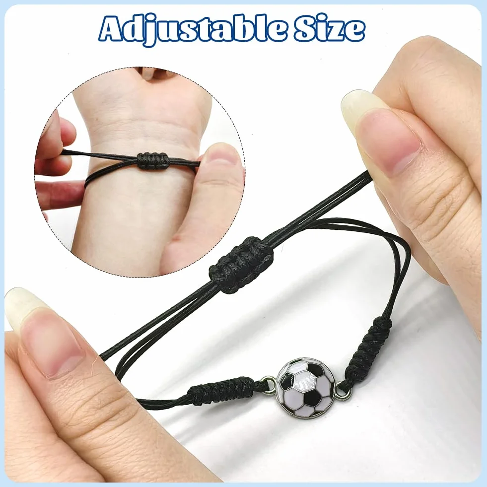 Set Bracciale e Collana da Calcio Regolabili per Ragazze Tifosi