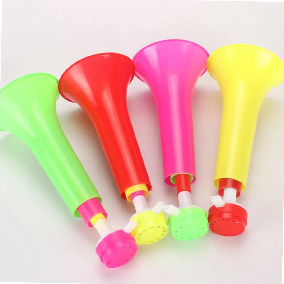 TOYANDONA Trombe da Stadio 4 Unitá, Trombone Telescopico in Plastica, Suono Chiaro, per Calcio e Feste Atletiche
