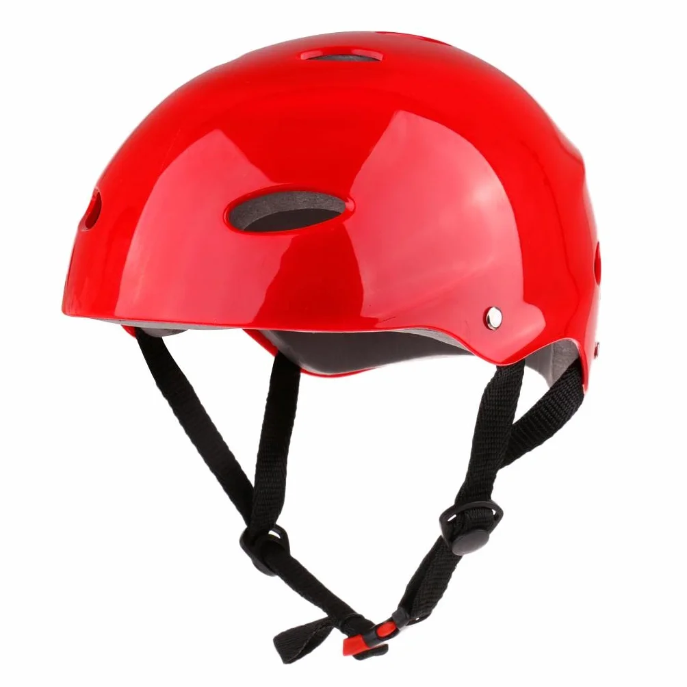 Casco di sicurezza Sport acquatici Wakeboard Kayak Canoa Barca Surf L Rosso