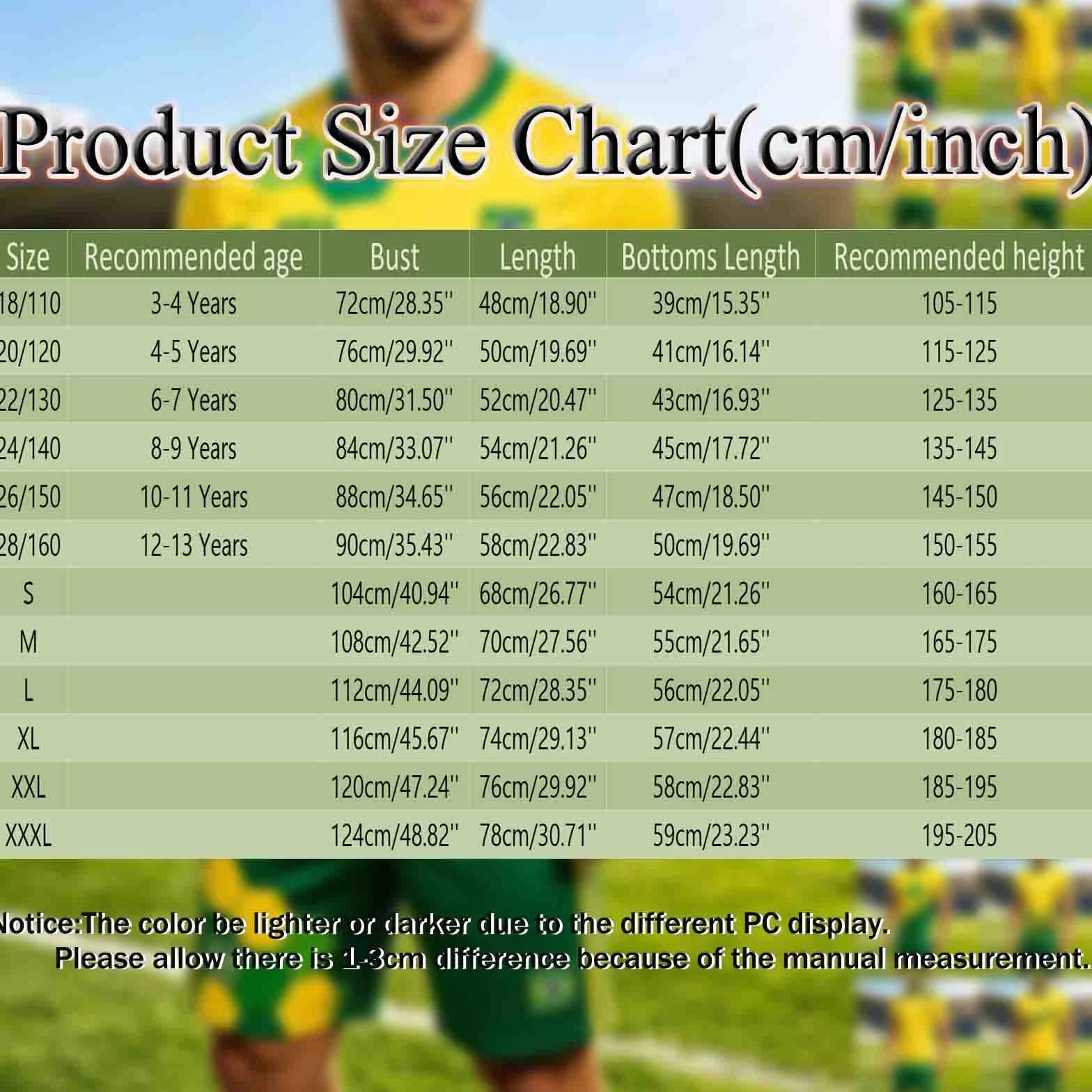 Generisch Coppa del Mondo 2026 Articolo per tifosi di calcio brasiliano vestito per adulti – Pantaloncini