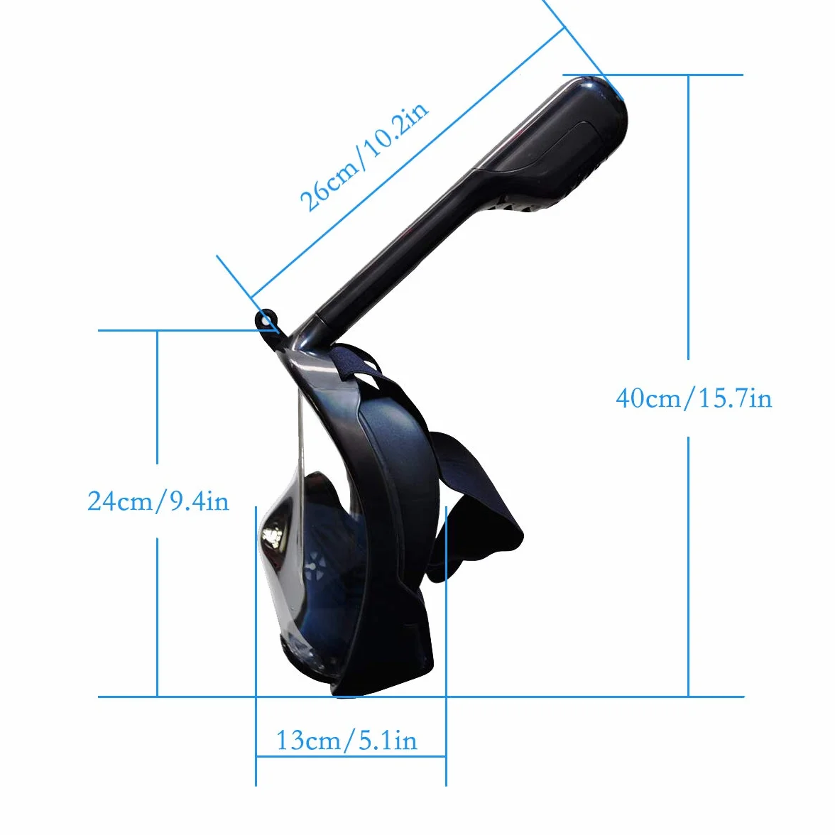 Flyboo Maschera da Snorkeling,Maschera Subacqueacon con Visuale Panoramica 180° Design Pieno Facciale e Compatibile con Videocamere Sportive Maschera per Immersioni per Adulti Bambini