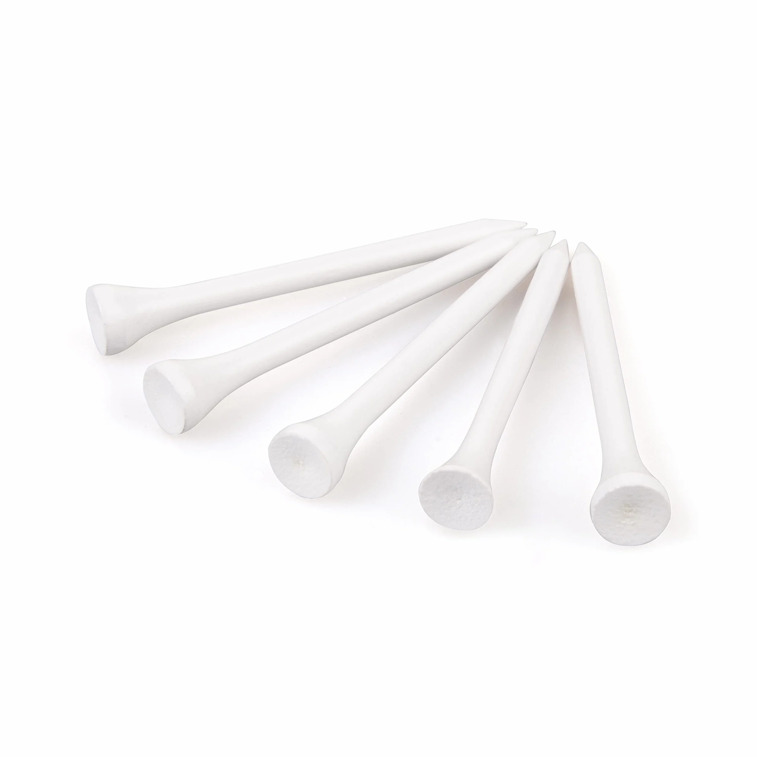 Tee da golf biodegradabili XL, 70 mm, in legno, bianco, confezione da 100