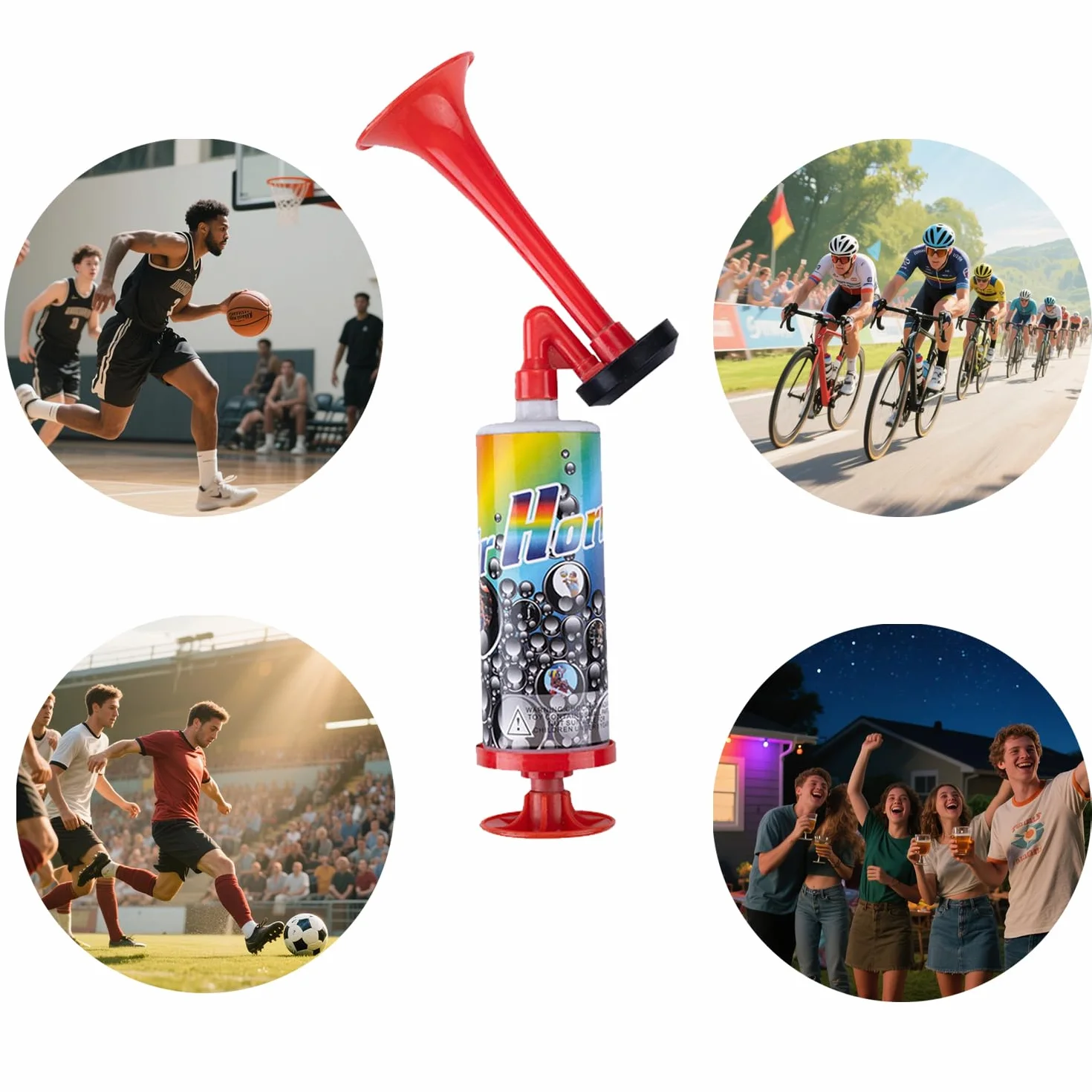 2 Pezzi Air Horn Tromba Ad Aria Compressa, Tromba a Gas, Tromba d'Aria Da Stadio, Tromba d'Aria per Il Calcio, Ideale per Eventi Sportivi, Feste, Attività All'Aperto e Segnalazioni Di Emergenza