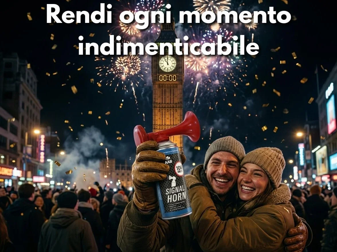 AAB 3X Signal Horn 106 dB(A)-fino a 120 segnali, Trombetta ad Aria Compressa, Trombe da Stadio Molto Rumorosa, Tromba Tifo Ideale per Feste, Trombetta Stadio, fanfara per EM 2024, campionato europeo