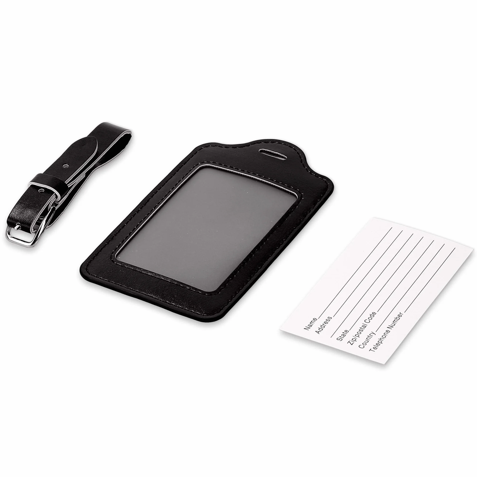 kwmobile Set 2X Targhetta Bagaglio a Mano - Etichetta Valigia Stiva - Accessorio da Viaggio in Similpelle