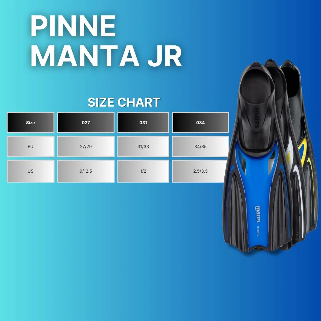Mares Aquazone Manta Junior Pinne Snorkeling Bambino