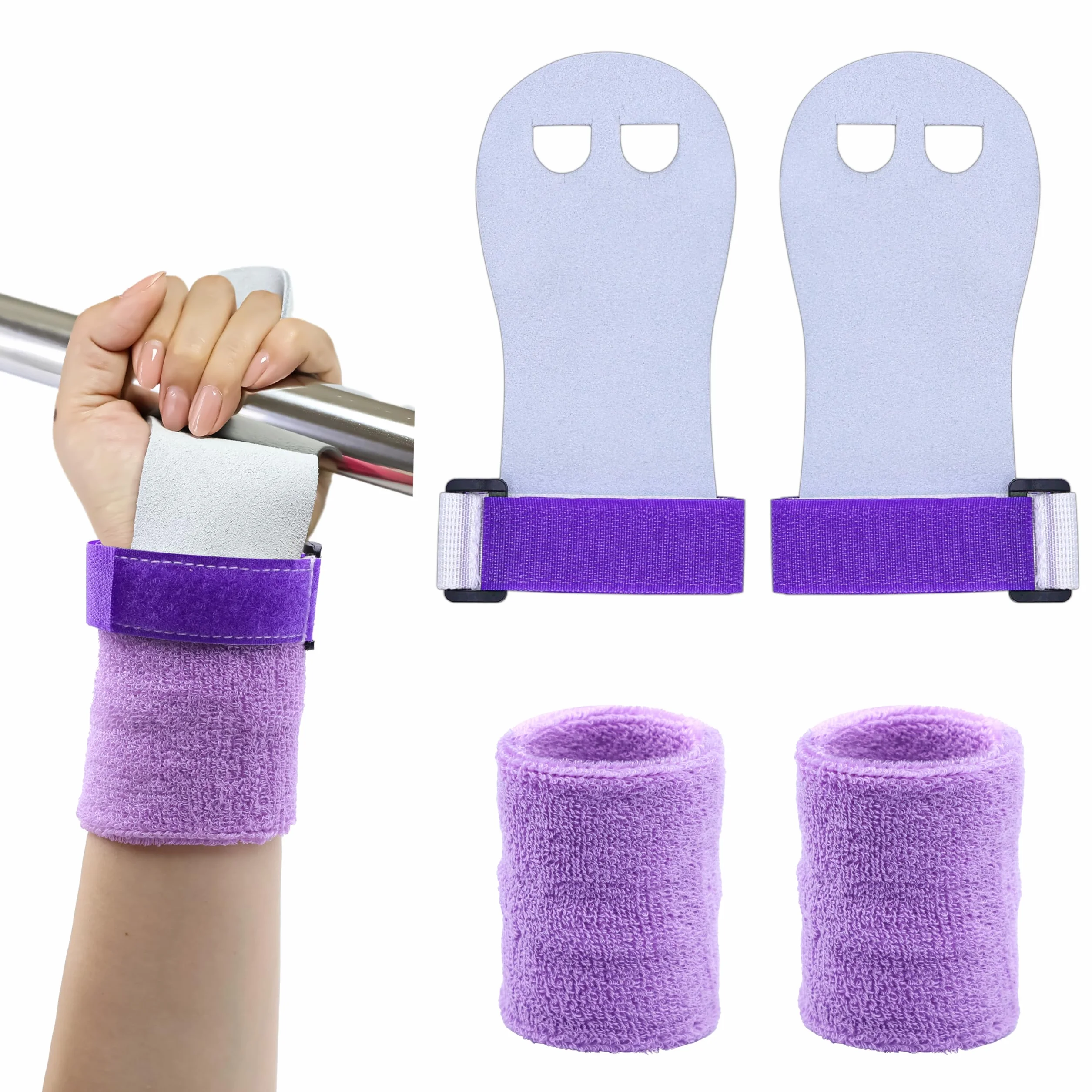 Set di braccialetti per ginnastica per ragazze bambini guanti protezione palmi polsi accessori allenamento