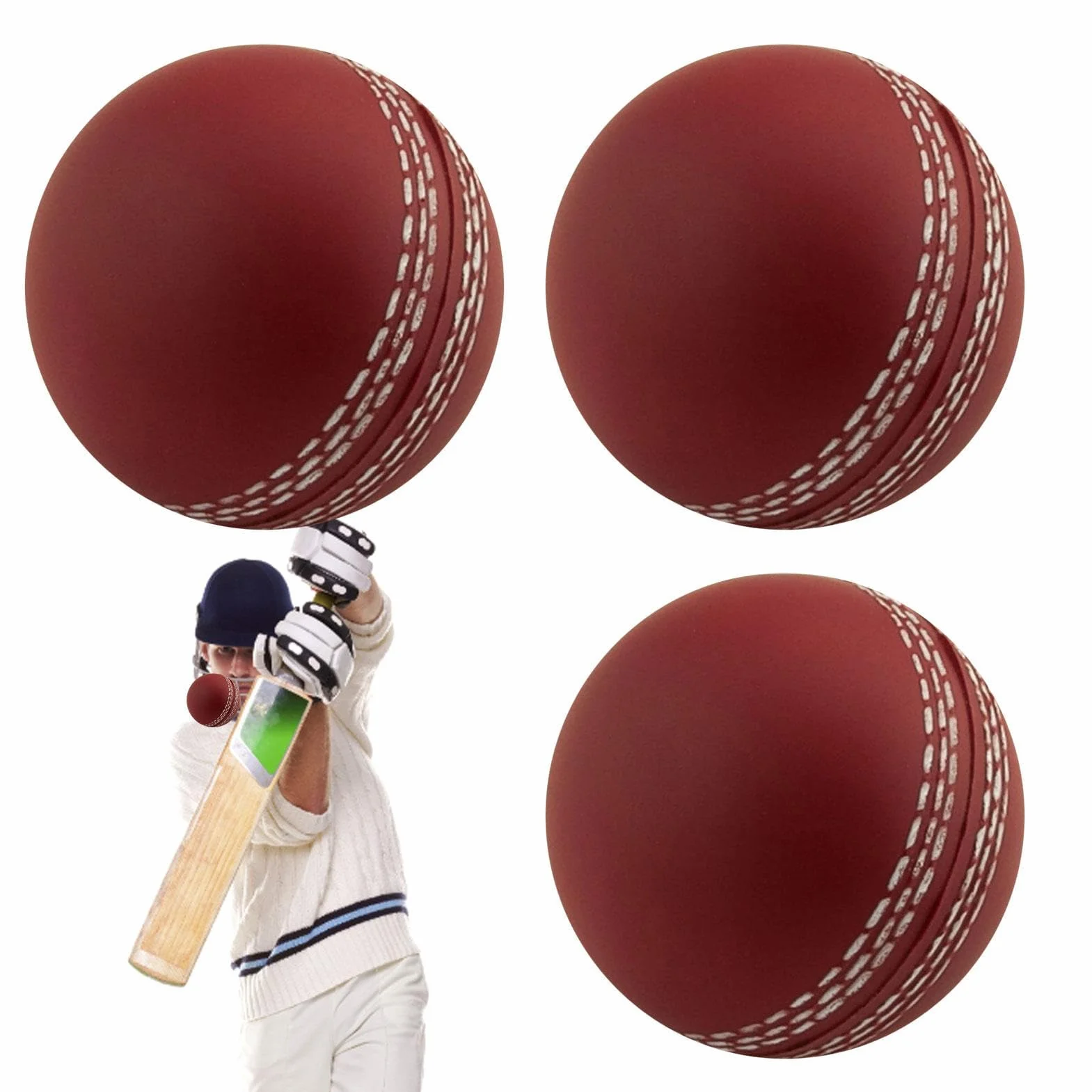 Palla da Cricket Sportiva per Allenamento - Palline da Cricket Cucite a Mano per Club, Interno ed Esterno
