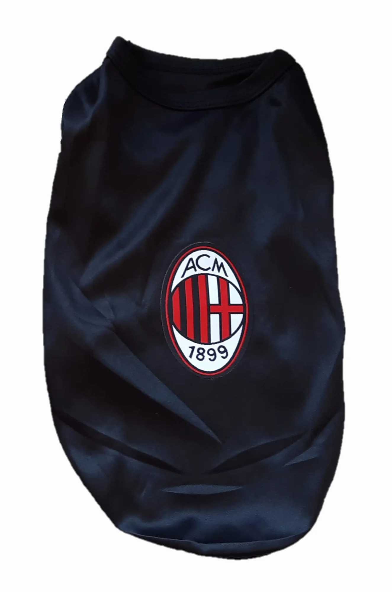 AC Milan Maglietta per Cani e Gatti, Tshirt Unisex, Nero, S