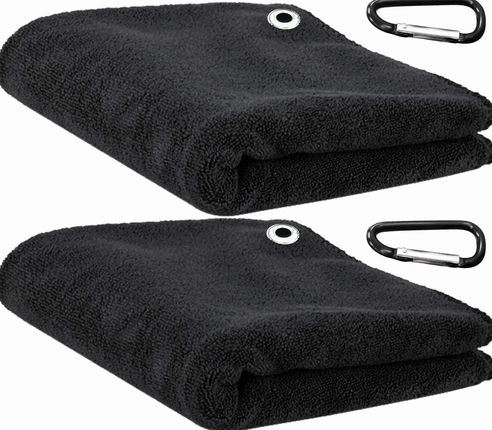 Asciugamano da golf di alta qualità in microfibra per borsa da golf con moschettone per appendere sulla borsa da golf club, yoga, campeggio, palestra, 40,6 x 33 cm
