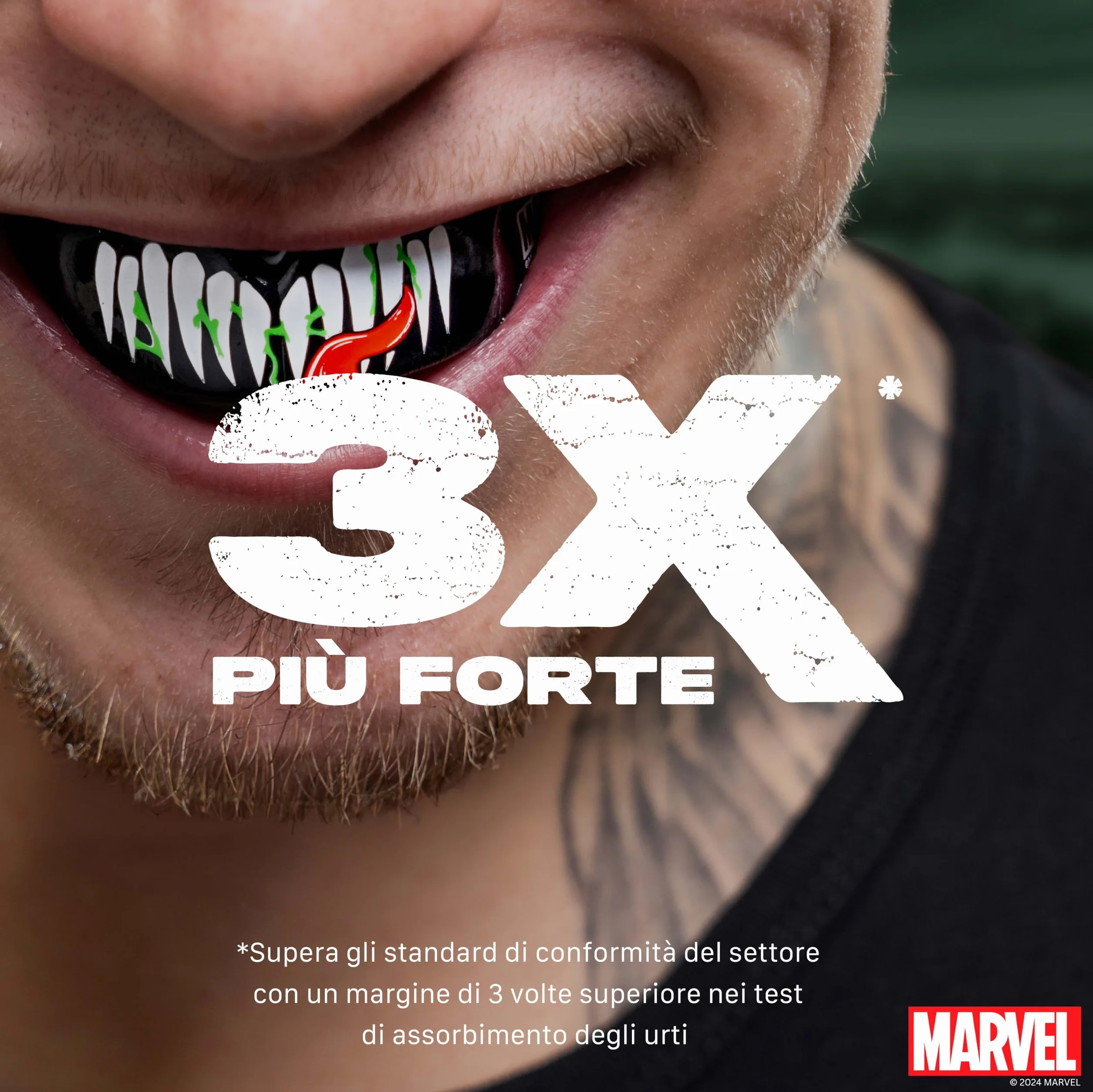 Marvel Venom Paradenti Sportivo Contatto Completo per Rugby MMA Hockey Judo Boxe