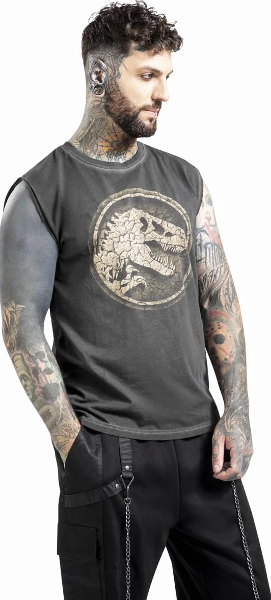 Jurassic Park Jurassic World Canotta Uomo grigio