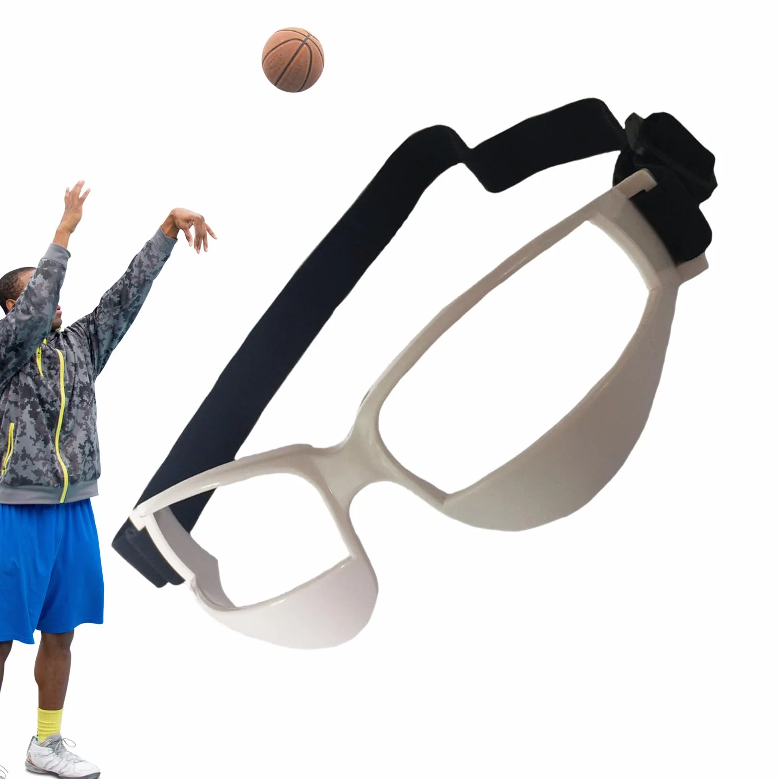 Occhiali da basket protettivi con cinghie montatura