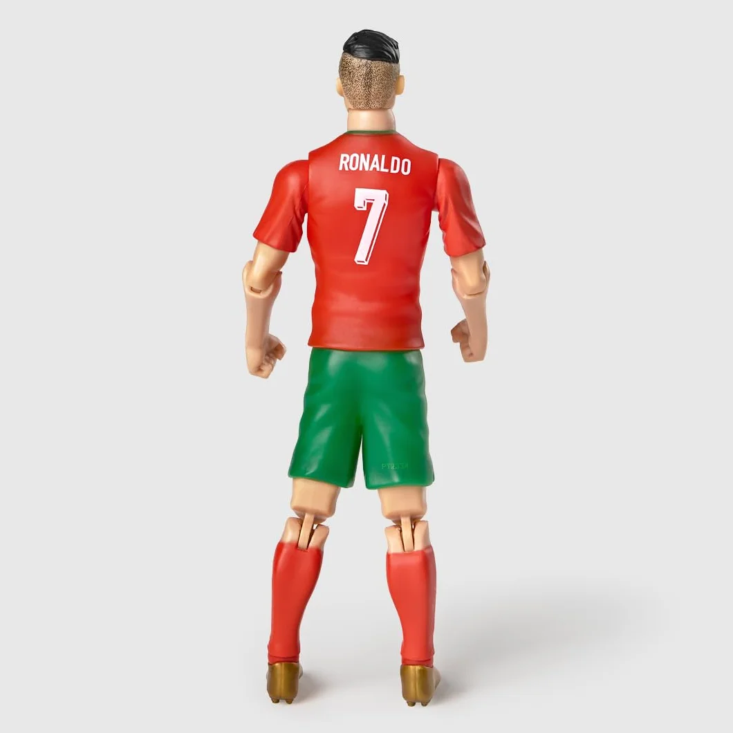 Megableu - Statuetta Calcio Ronaldo - 20 cm - Grande Figura Calciatore Realistico & Articolato - Licenza Ufficiale - 10 Punti Articolazione - Giocattolo Calcio Team Portogallo - Idea Regalo Fan