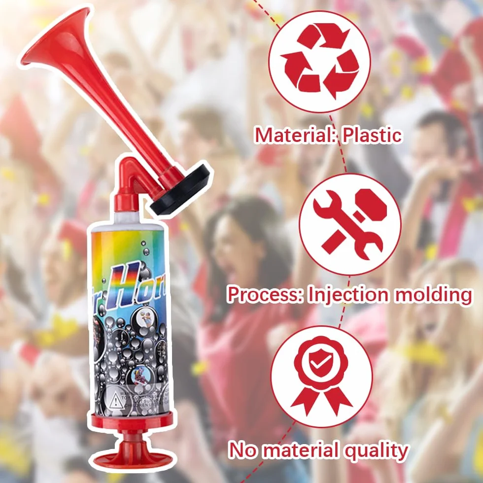 Tromba da Stadio 4 Pezzi Air Horn, Trombetta Forte, Tromba Ad Aria Compressa Handheld Fanfare
