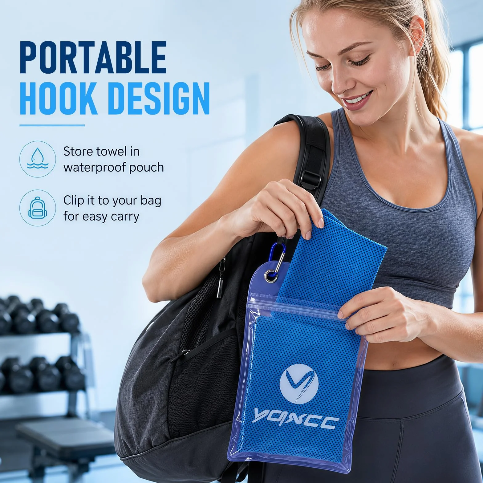 YQXCC 2 Asciugamano Raffreddamento (120 x 30 cm), Asciugamano da ghiaccio, Asciugamano in microfibra per sollievo dal raffreddamento istantaneo per Yoga Golf Palestra Campeggio
