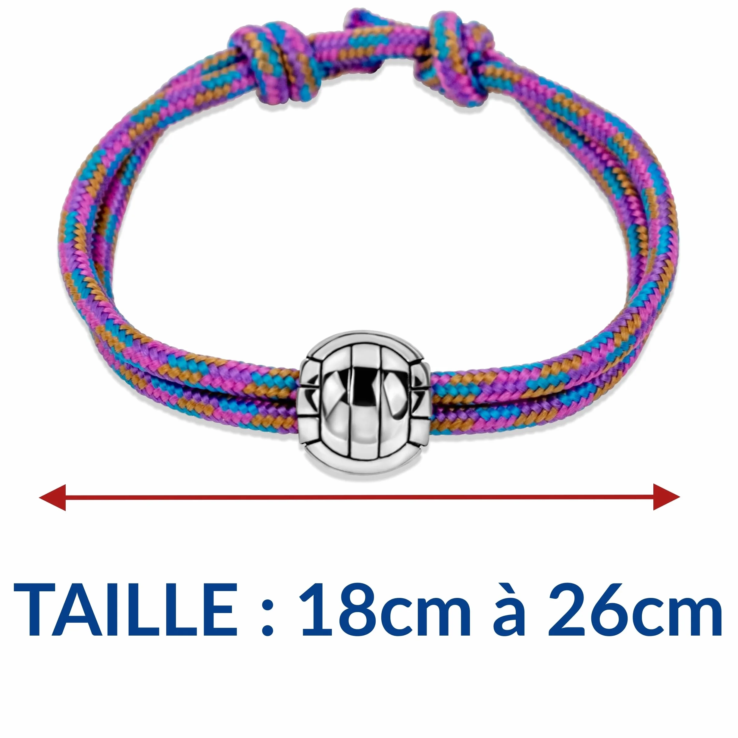ERNESTINE - Bracciale pallavolo regolabile in acciaio inox - Idea regalo pallavolo uomo donna adolescente - Bracciale pallavolo sport - Regalo uomo Natale compleanno festa del papà - gioielli sport