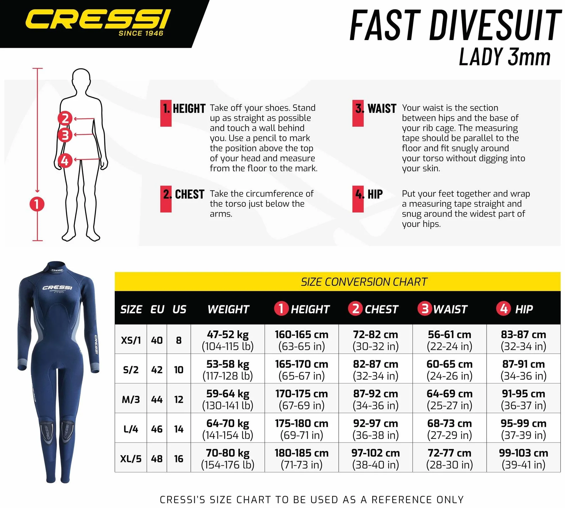 Cressi FAST DONNA 3mm XS