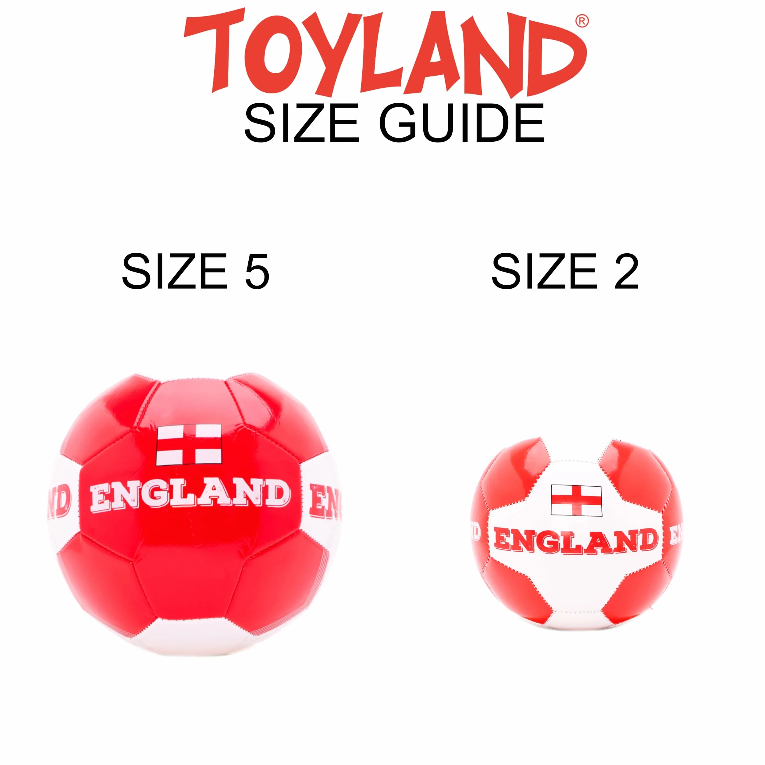 Toyland® Pallone da Calcio a Tema Country (8 libbre/Taglia 5) - Euro e Coppa del Mondo - Giocattoli da Esterno - 14 Stili Disponibili