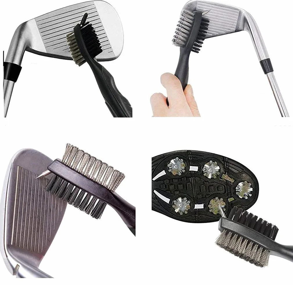 Divo Set di Pulizia Golf Club Groove Spazzola Asciugamano Pieghevole Strumento Riparazione Marcatore Palla